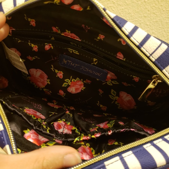 Betsey Johnson Red, White & Blue Stripe Crossbody - Picture 5 of 6